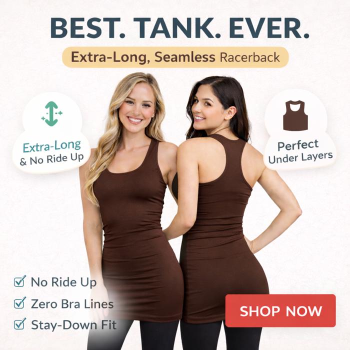 Seamless Extra Long Layering Racerback Tank