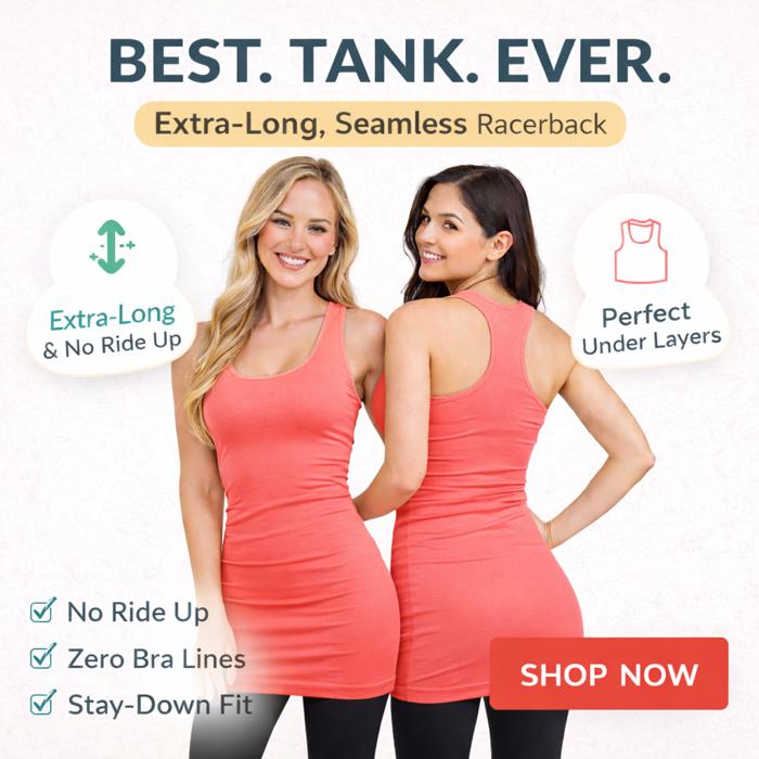 Seamless Extra Long Layering Racerback Tank