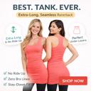 Coral Shirt Size XS-Medium Seamless Extra Long Layering Racerback Tank