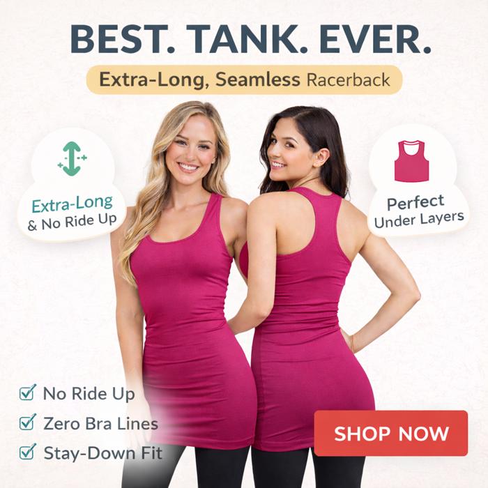 Seamless Extra Long Layering Racerback Tank