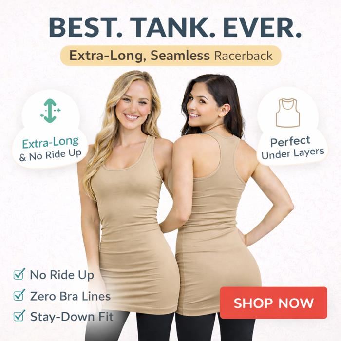 Seamless Extra Long Layering Racerback Tank