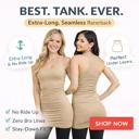 Khaki Shirt Size XS-Medium Seamless Extra Long Layering Racerback Tank