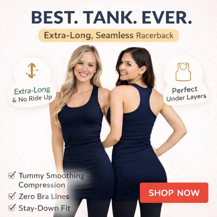 Seamless Extra Long Layering Racerback Tank