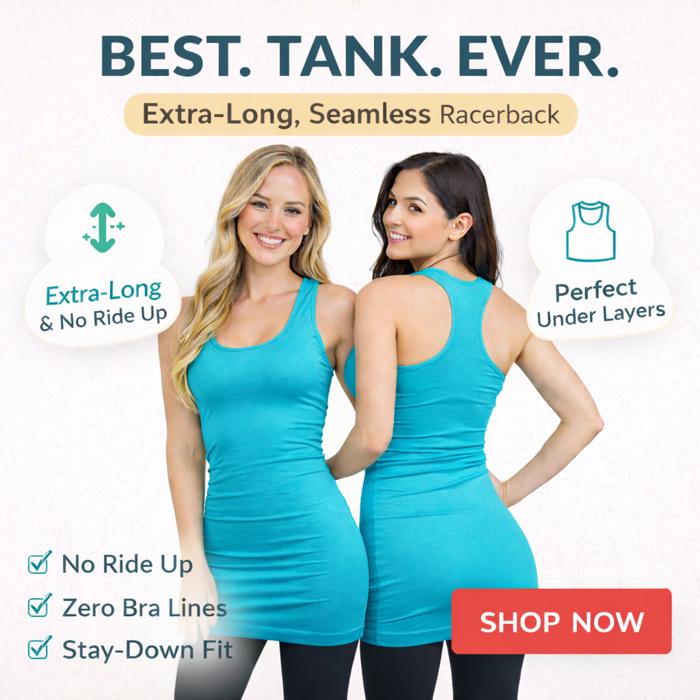 Seamless Extra Long Layering Racerback Tank