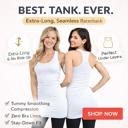 White Shirt Size XS-Medium Seamless Extra Long Layering Racerback Tank