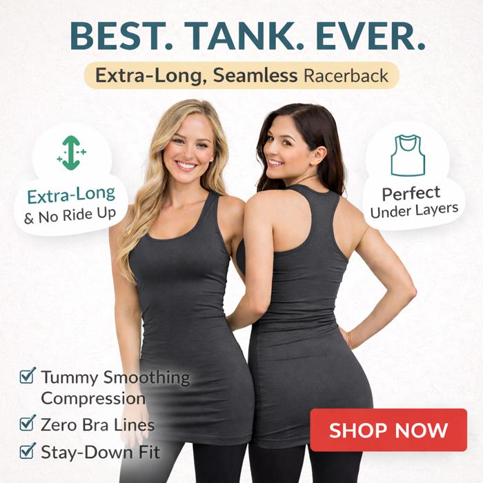 Seamless Extra Long Layering Racerback Tank
