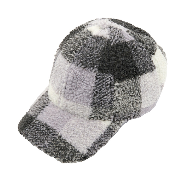 C.C� Buffalo Plaid Sherpa Cap