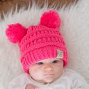 Black | Newborn - 12 Month C.C® Baby Beanie Yarn Pom Pom Hats
