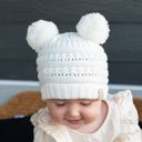 Light Melange Grey | Newborn - 12 Month C.C® Baby Beanie Yarn Pom Pom Hats