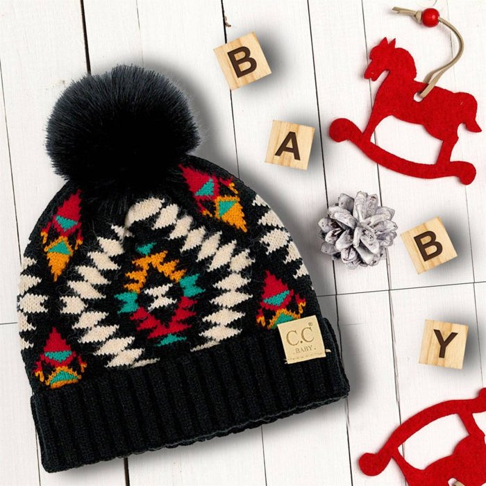 C.C® Beanie Baby & Kids Size Southwestern Print Accessories Hats