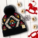 Black | Newborn - 12 Month C.C® Beanie Baby & Kids Size Southwestern Print Accessories Hats