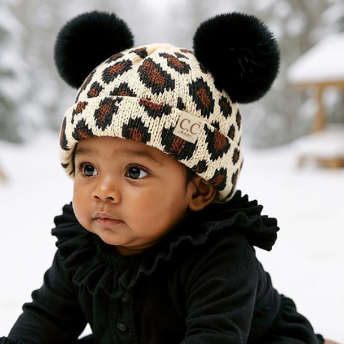 C.C® Baby Beanie Animal Print Winter Hats