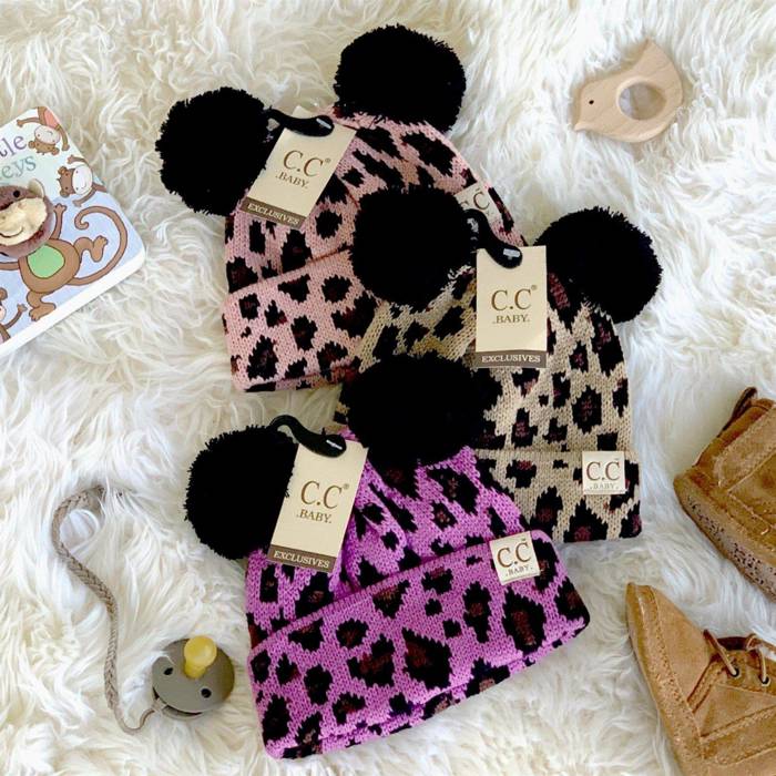 C.C® Baby Beanie Animal Print Winter Hats