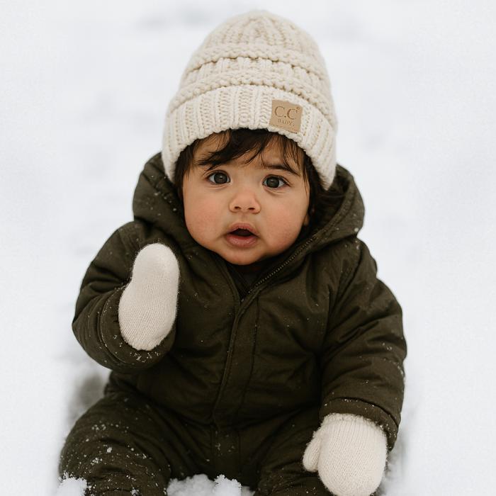 C.C® Baby Unisex Beanie and Mitten Set