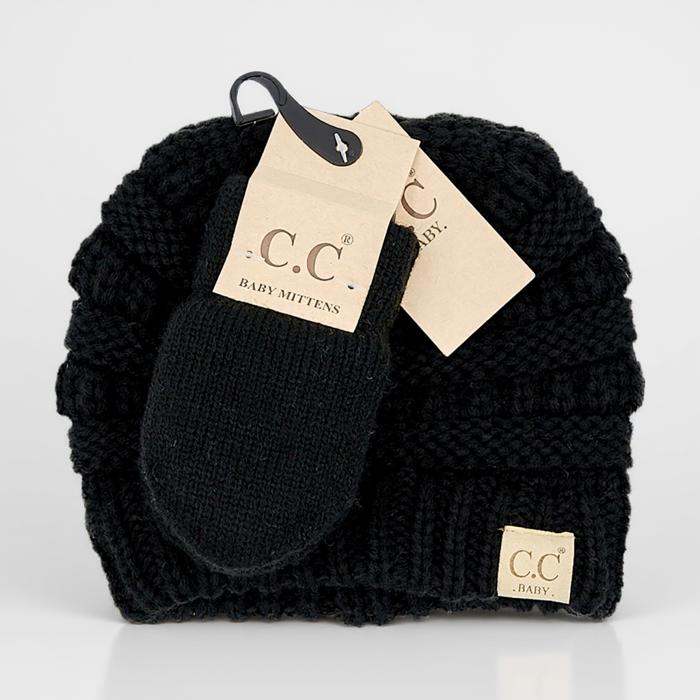 C.C® Baby Unisex Beanie and Mitten Set