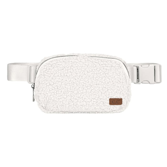 C.C� Belt Bag Sherpa Adjustable Fanny Pack, Women Kids