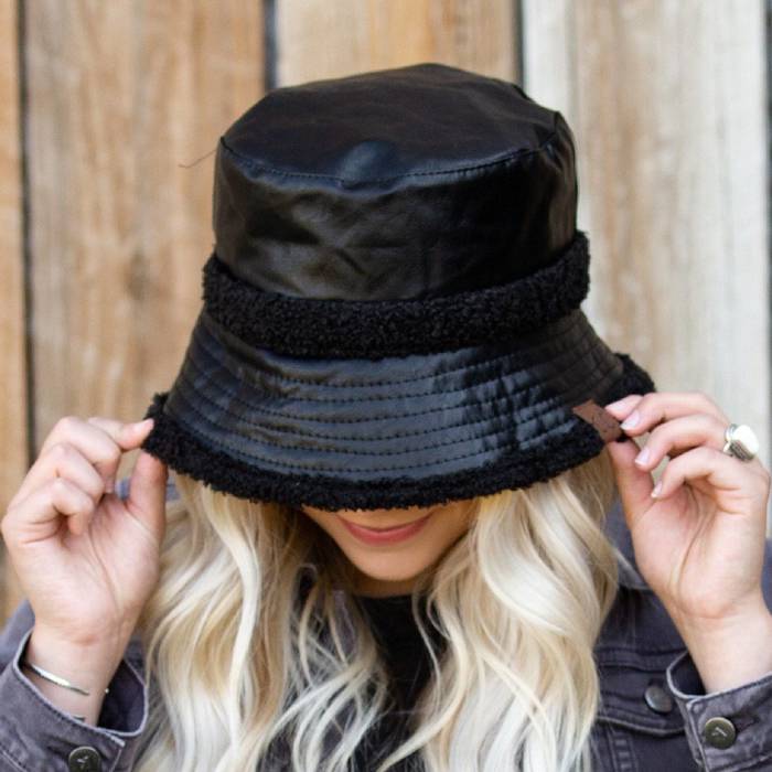 C.C� Sherpa Accent Reversible Bucket Hats