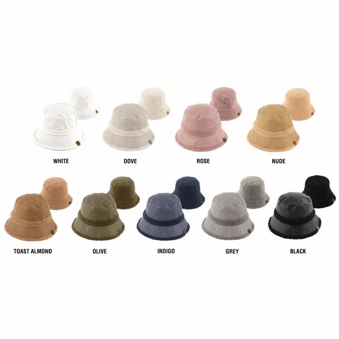 C.C� Sherpa Accent Reversible Bucket Hats