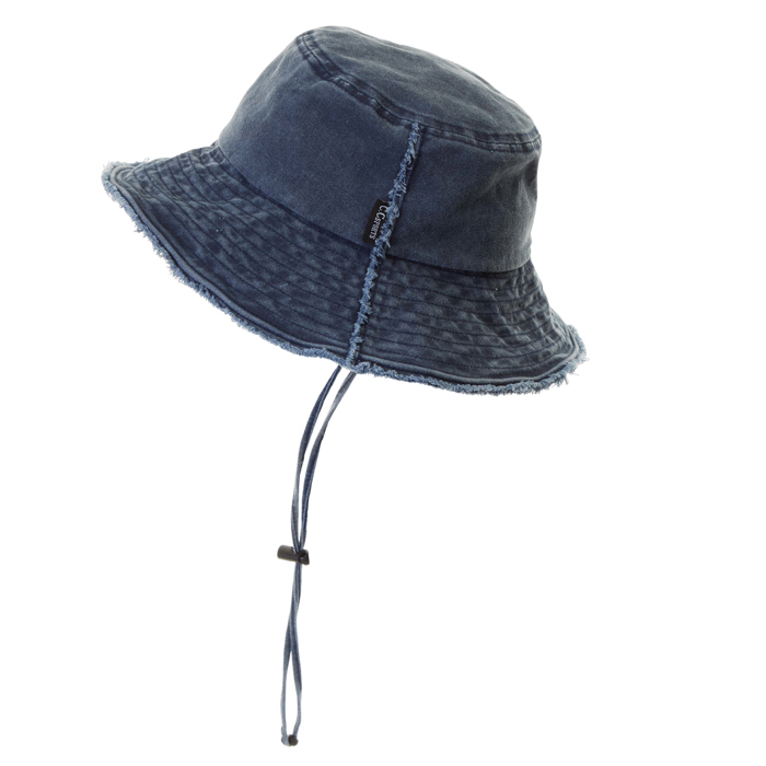 CC Frayed Washed Denim Bucket Hat