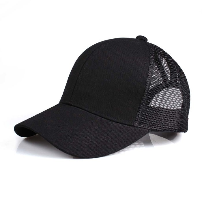 CC Solid Messy Bun Pony Cap Women