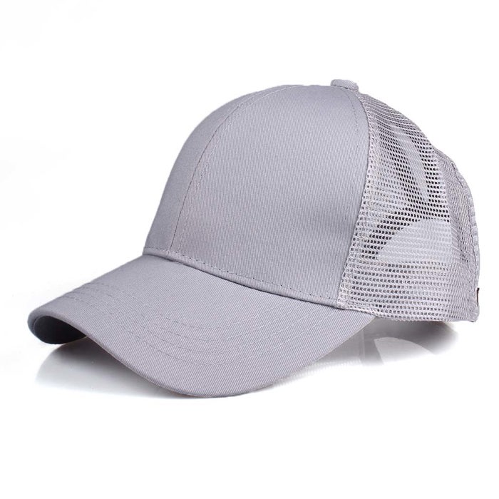 CC Solid Messy Bun Pony Cap Women