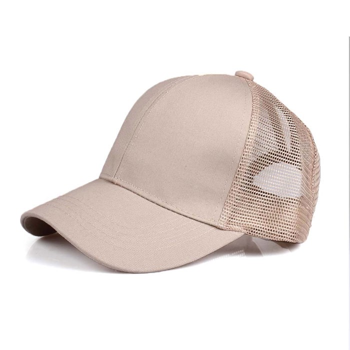 CC Solid Messy Bun Pony Cap Women