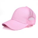 Pink CC Solid Messy Bun Pony Cap Women
