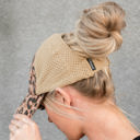  C.C� Cap Leopard Ponytail Women Hats