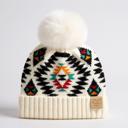 White | Newborn - 12 Month C.C® Beanie Baby & Kids Size Southwestern Print Accessories Hats