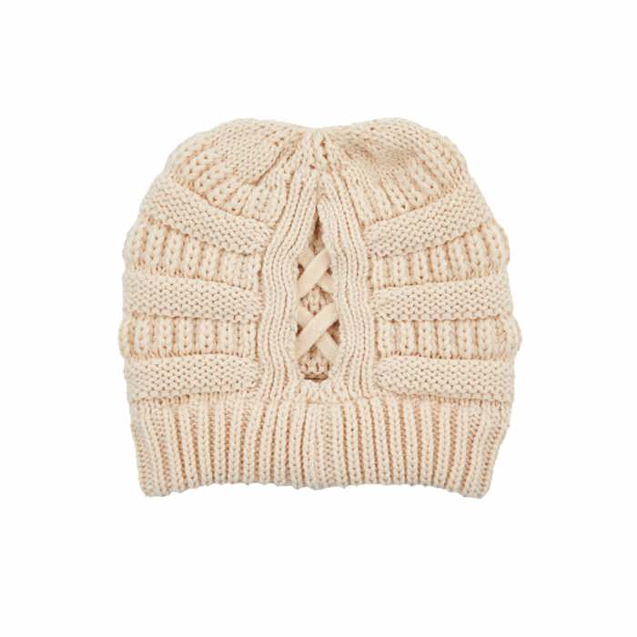 C.C® Beanie Criss-Cross Pony Hats