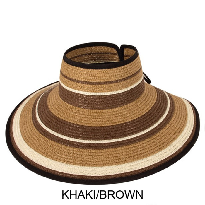 Easy Rollable Straw Visor Vacation Hat