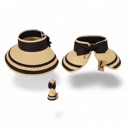 Black Easy Rollable Straw Visor