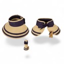 Navy Easy Rollable Straw Visor