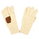 Beige C.C Kids Size Touchscreen Gloves
