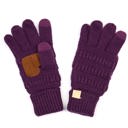 Dark Purple C.C Kids Size Touchscreen Gloves