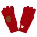 Red C.C Kids Size Touchscreen Gloves