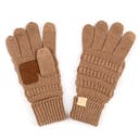Taupe C.C Kids Size Touchscreen Gloves