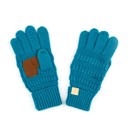 Teal C.C Kids Size Touchscreen Gloves