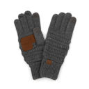 Dark Melange Grey C.C® Fleece-Lined Touchscreen Gloves