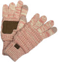 Rose (Two-Tone) #2 CC Brand Two-Toned Touchscreen Tech Phone Gloves Winter Accessories