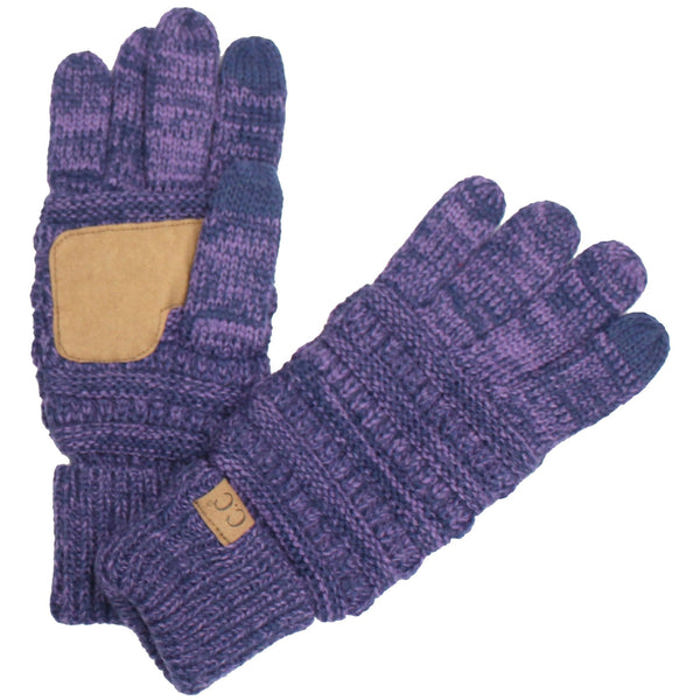 CC Brand Two-Toned Touchscreen Tech Phone Gloves Winter Accessories
