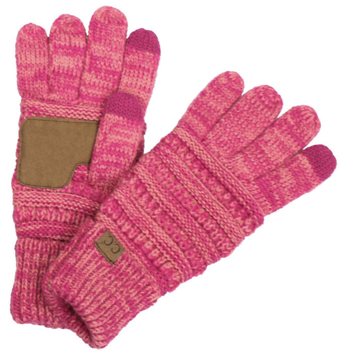 CC Brand Two-Toned Touchscreen Tech Phone Gloves Winter Accessories