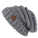 Light Melange Grey C.C® Slouchy Beanie | Minimalist Knit | Unisex