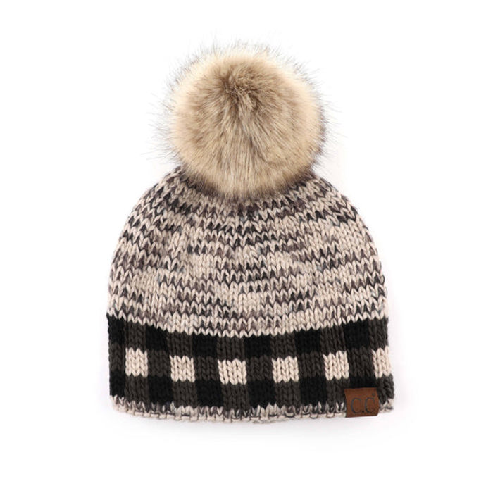 CC Fire Cozy Buffalo Plaid Beanie