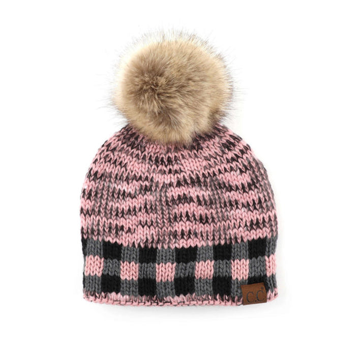 CC Fire Cozy Buffalo Plaid Beanie