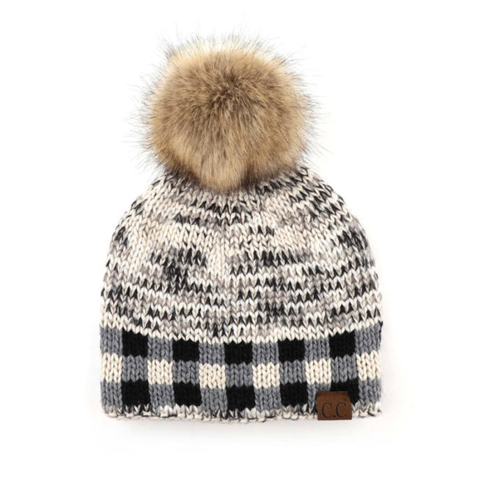 CC Fire Cozy Buffalo Plaid Beanie