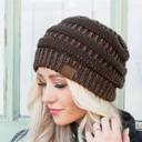 Metallic Brown | Youth - Adult C.C® Beanie Cozy Metallic Cable Knit Skully Hats