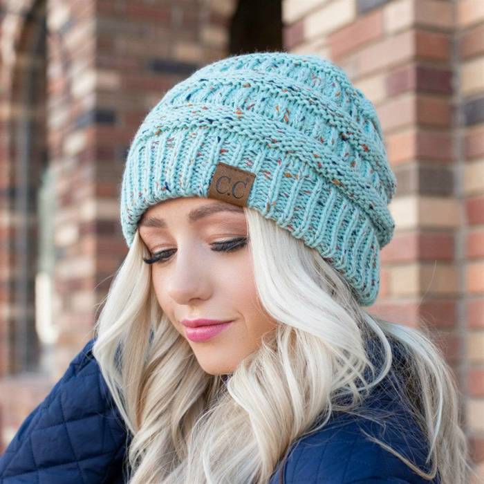 C.C® Beanie Cozy Confetti Cable Knit Skully Hats