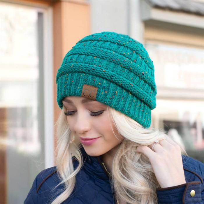C.C® Beanie Cozy Confetti Cable Knit Skully Hats
