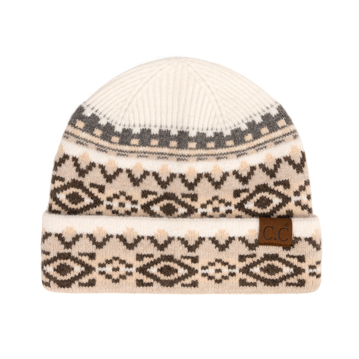 C.C® Beanie Cuffed Popular Pattern Hats